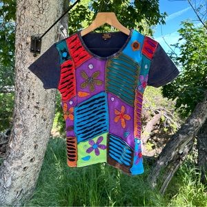 Rising International Patchwork Short sleeve Size M